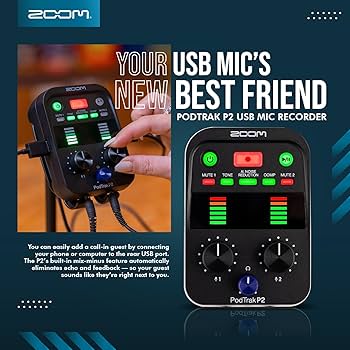 Zoom PodTrak P2 USBインターフェース Zoom P2 PodTrak - ZOOM Europe